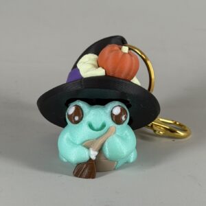 Witch Frog Fidget Clicker Keychain