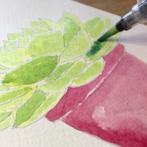 How to paint a potted plant with Et Voila Studios?