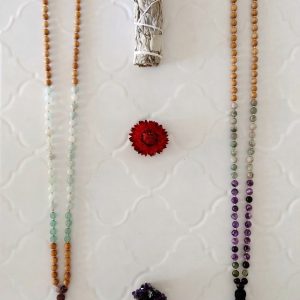 Mala Necklace - Stone & Wood 8mm