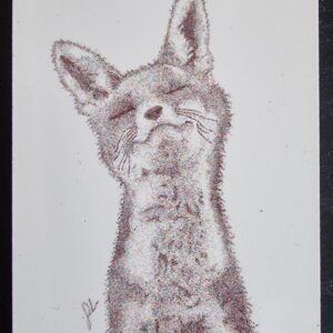 Fox Pointillism Magnet