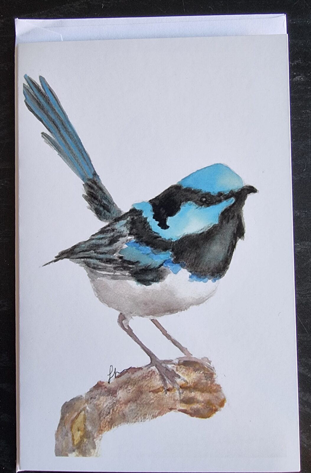 Blue Wren Greeting Card