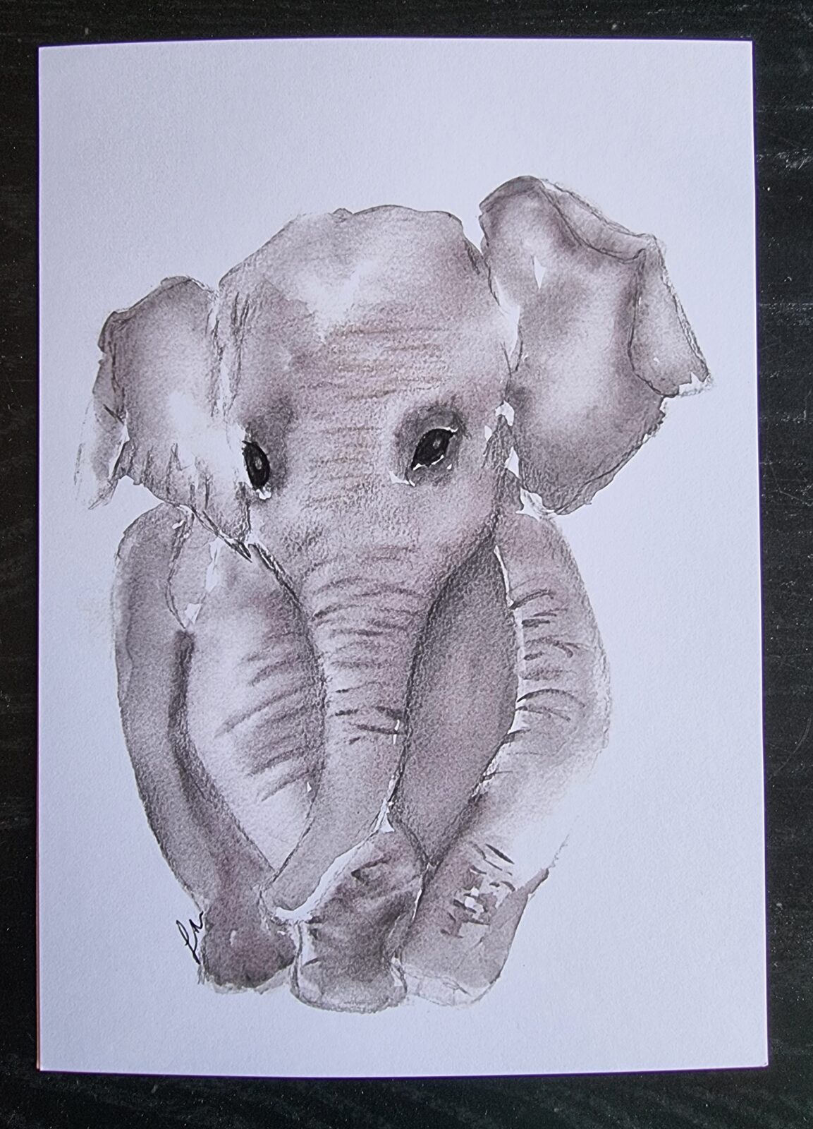 Elephant A5 Watercolour Print