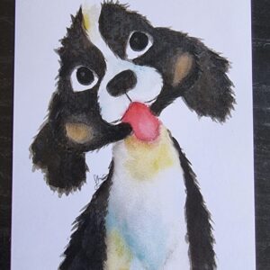 Border Collie Watercolour Print