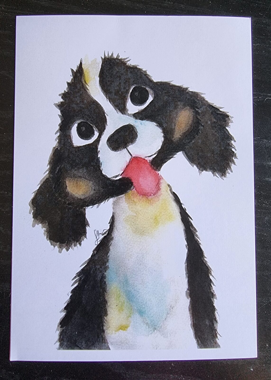 Border Collie Watercolour Print