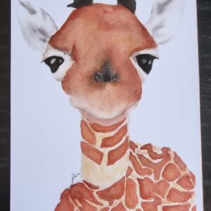 Giraffe A5 Watercolour Print