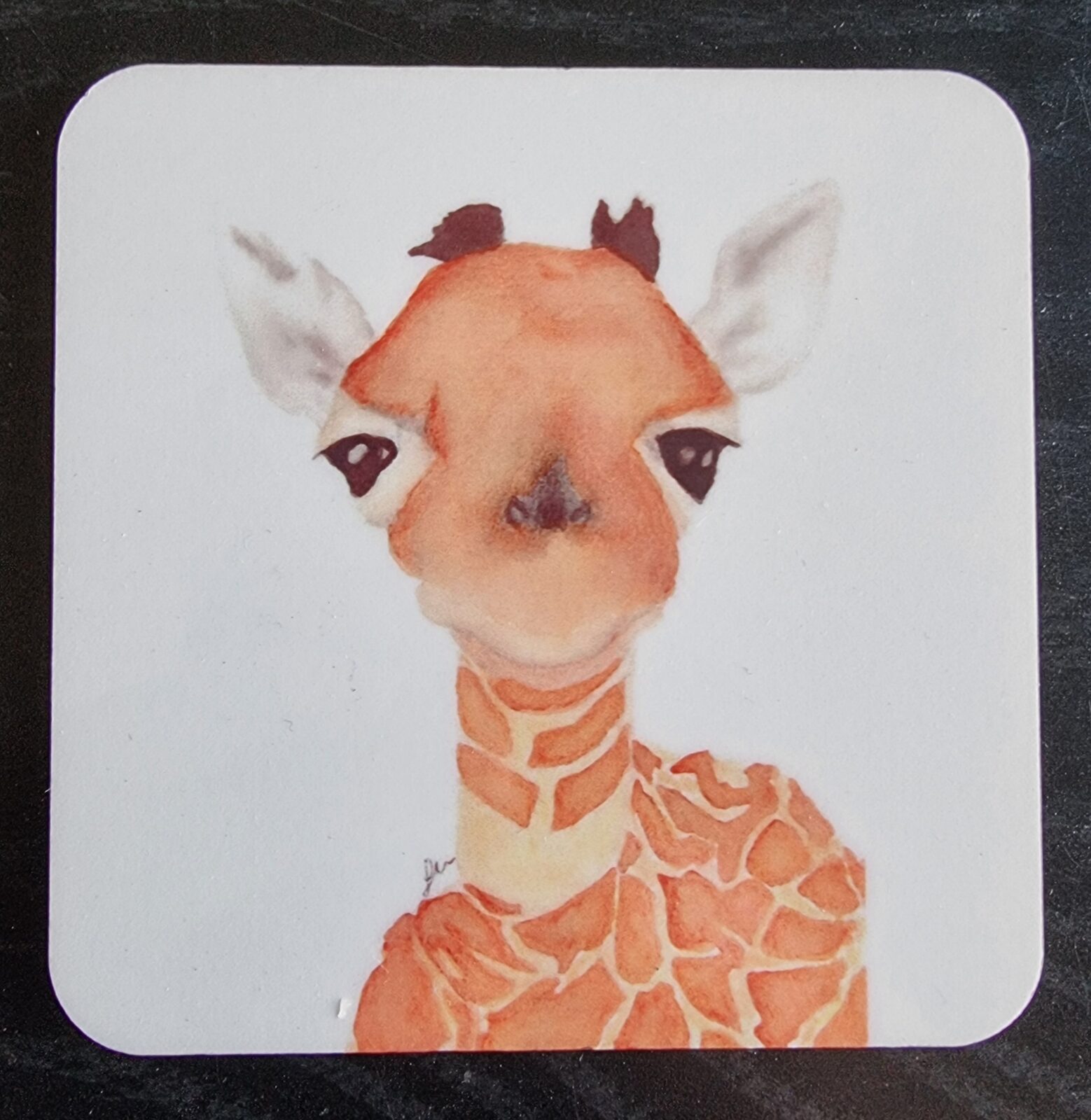 Giraffe Watercolour Coaster