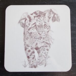 Leopard Pointillism Coaster
