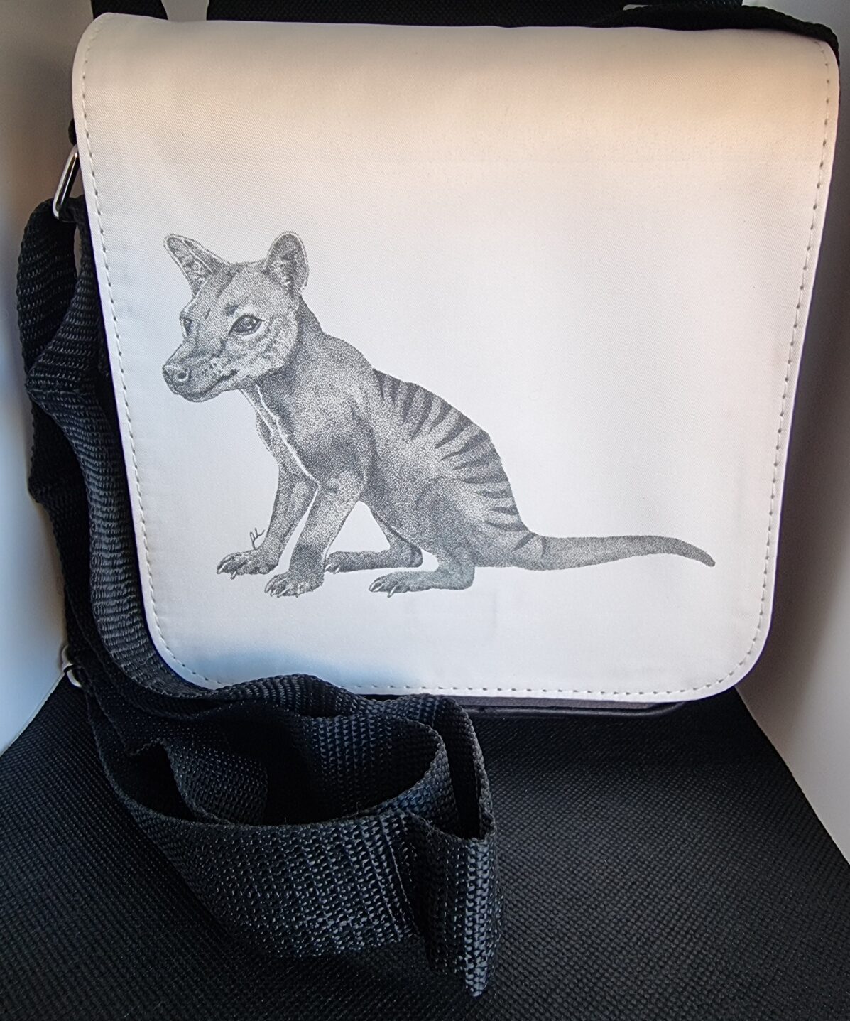 Tasmanian Tiger Pointillism Crossbody Bag