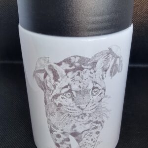 Leopard Pointillism Can Cooler