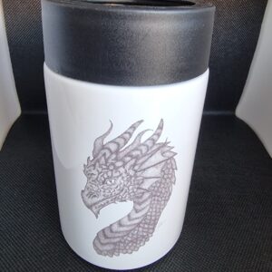 Dragon Pointillism Can Cooler