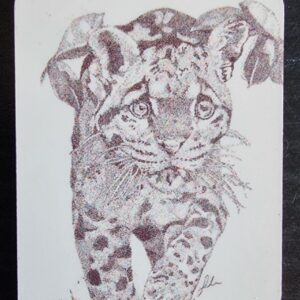 Leopard Pointillism Magnet