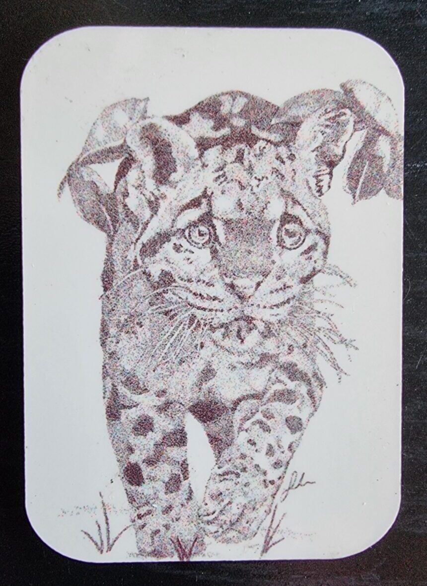 Leopard Pointillism Magnet