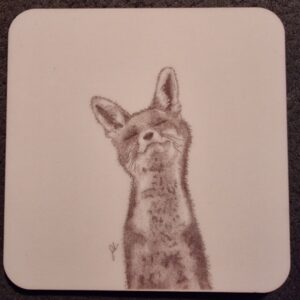Fox Pointillism Coaster