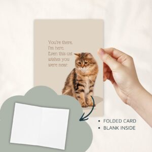 Cat Wishes You Near - Greeting Card