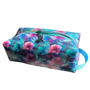 Dragonfly boxy zipper pouch- medium