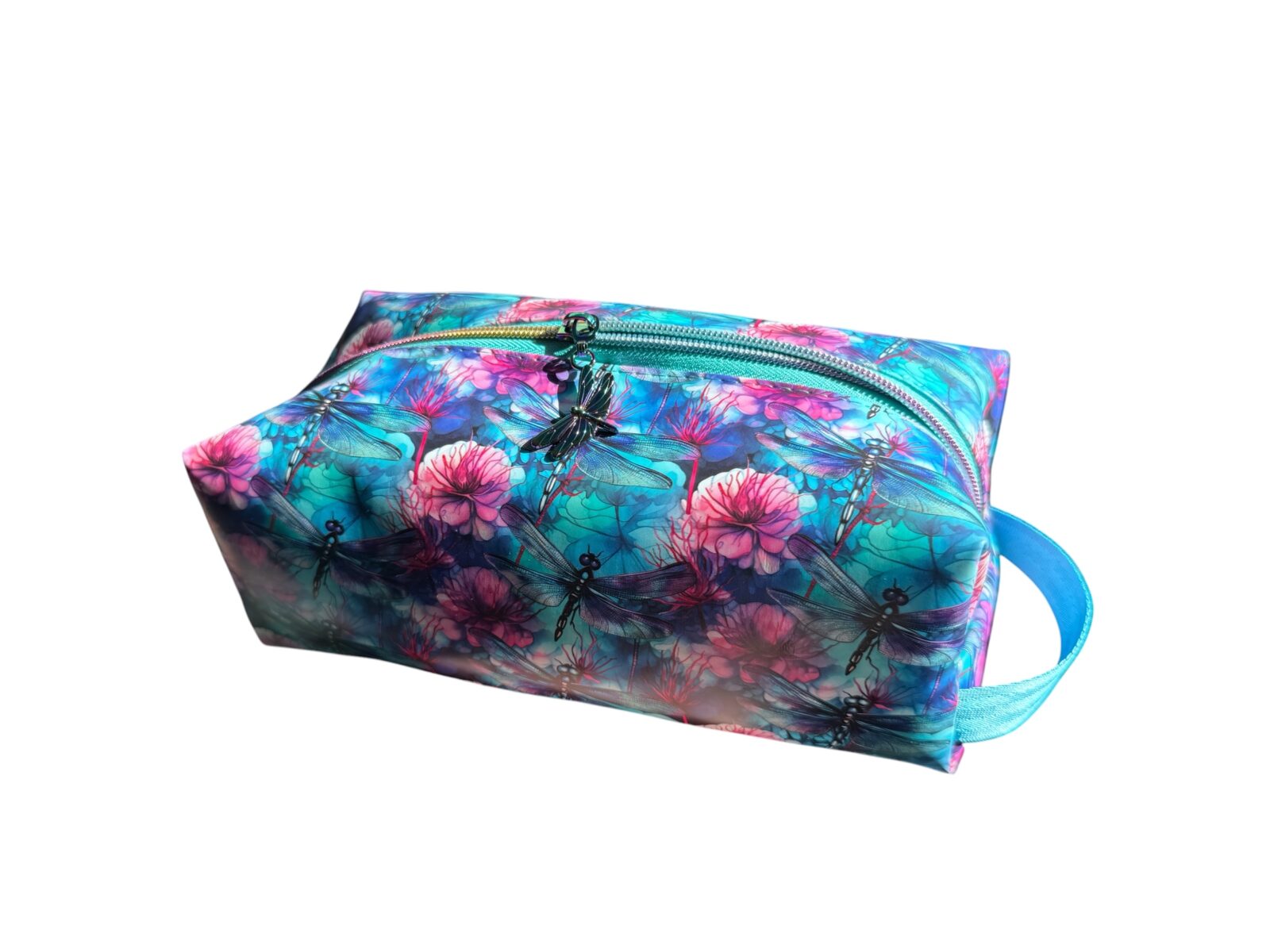 Dragonfly boxy zipper pouch- medium