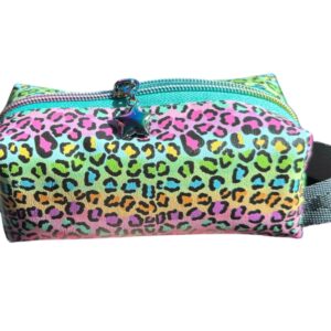 Pastel leopard boxy pouch
