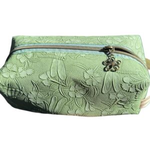 Sage green boxy pouch- medium