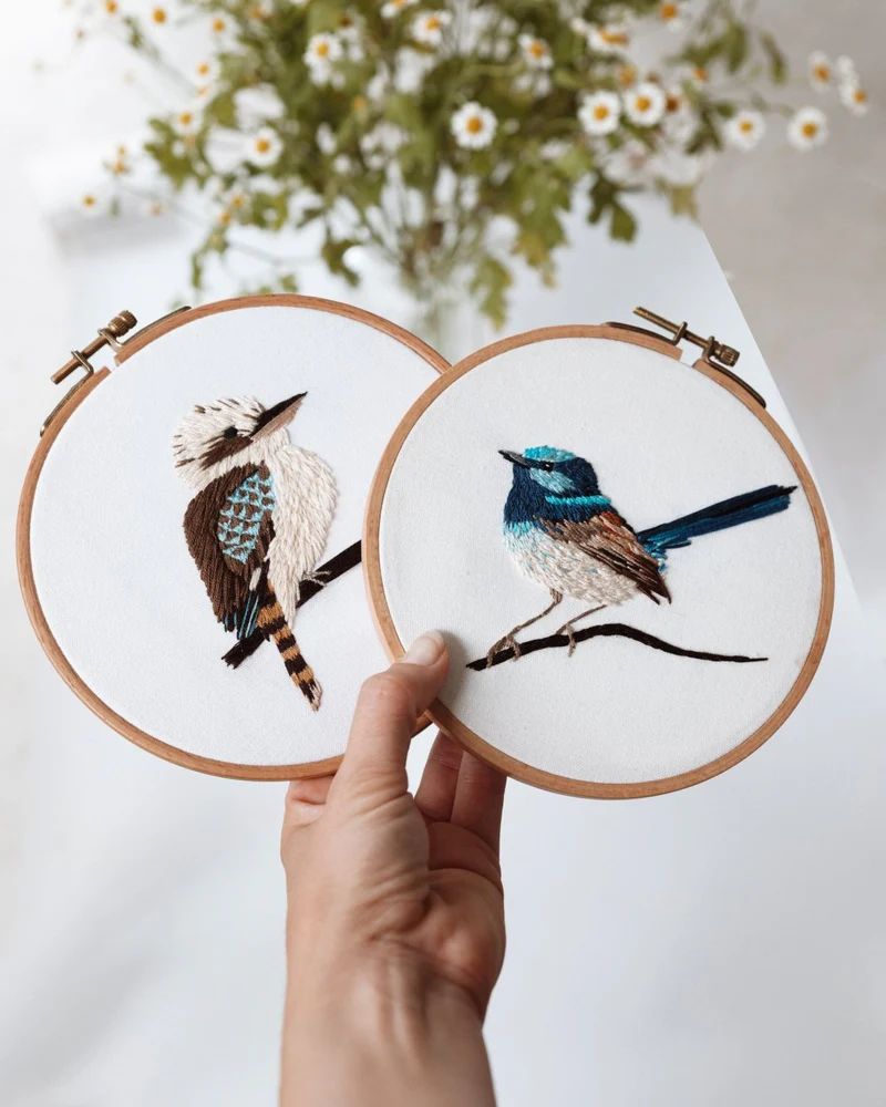 Embroidery Kit - Blue Wren - Image 6