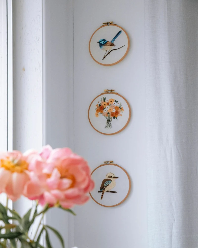Embroidery Kit - Blue Wren - Image 4