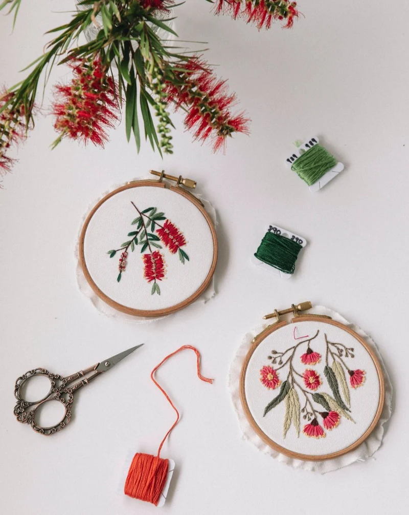 Mini Embroidery Kit - Flowering Gum - Image 3