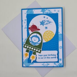Blue space card