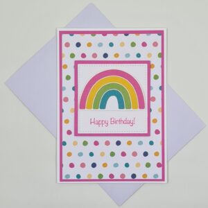 Pink Rainbow Birthday Card