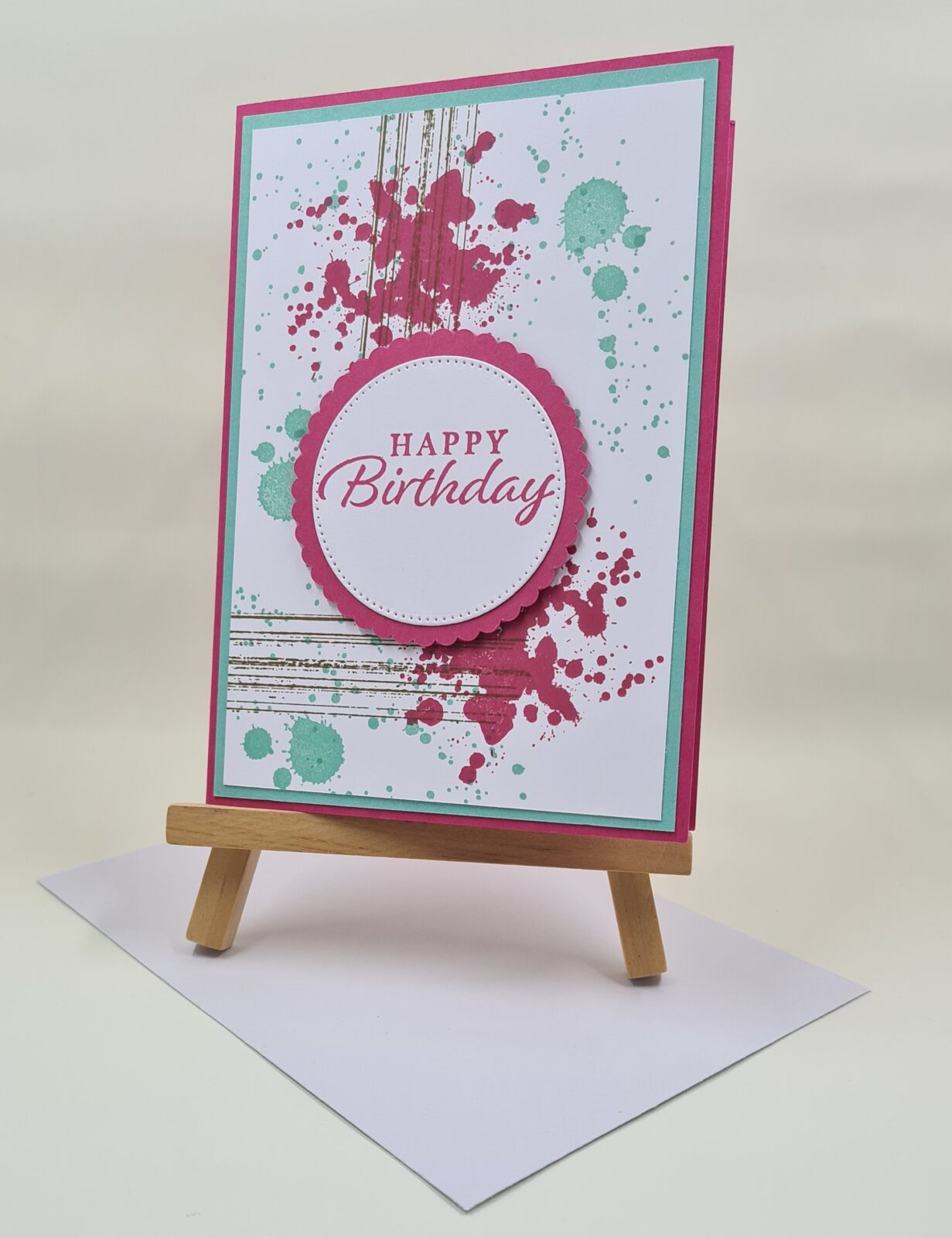 Pink grunge Birthday Card - Image 2