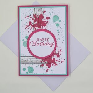 Pink grunge Birthday Card
