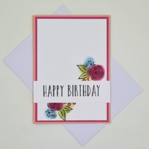 Orange & Pink Birthday Card
