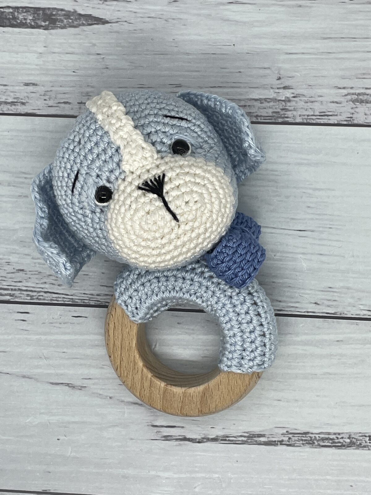Baby Rattle - Blue Puppy