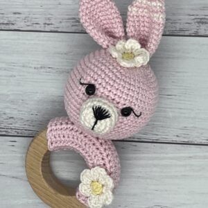 Baby Rattle - Pink Bunny