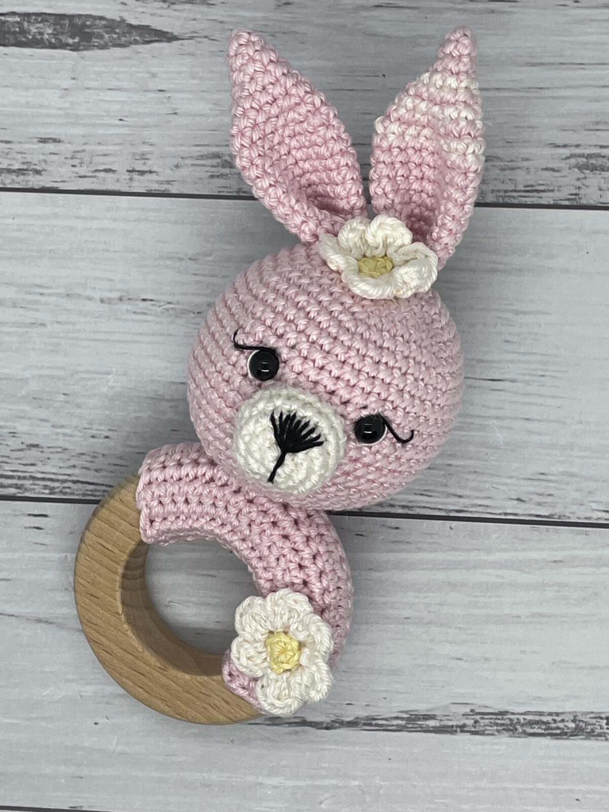 Baby Rattle - Pink Bunny