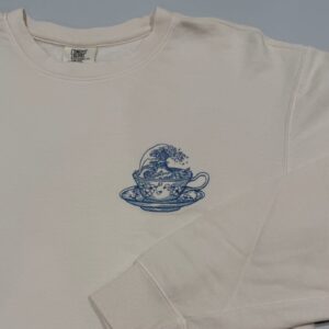 Teacup & Wave - Embroidered Lightweight Jumper