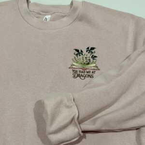 You Had Me At Dragons - Embroidered Jumper