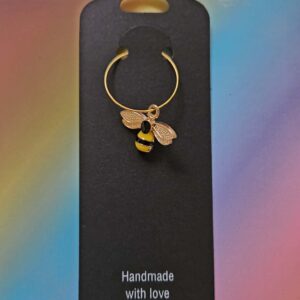 Wine glass charm approx 4cms animals bee