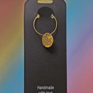 Wine glass charm approx 4cms confidence gold