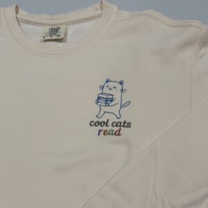 Cool Cats Read - Embroidered Lightweight Jumper