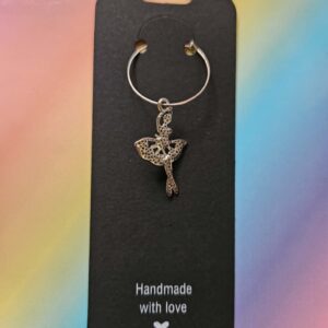Wine glass charm approx 4cms dancer ballerina
