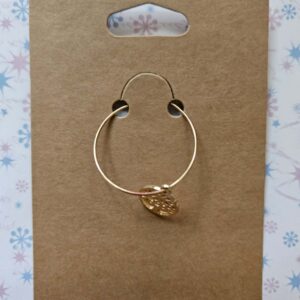 Wine glass charm approx 4cms family tree gold