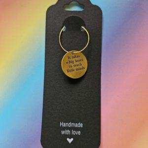 Wine glass charm approx 4cms inspirational it takes a big heart to teach little minds
