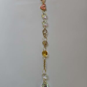 Large suncatcher approx 25 cms hearts yellow orange