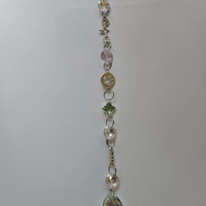 Large suncatcher approx 25 cms pet green pink paw heartbeat