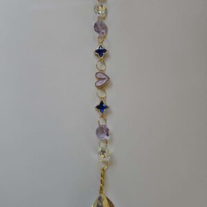 Large suncatcher approx 25 cms purple heart blue star