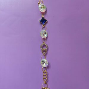 Medium suncatcher approx 20 cms family tree heart with blue star