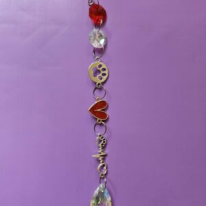 Medium suncatcher approx 20 cms pet red heartbeart and heart