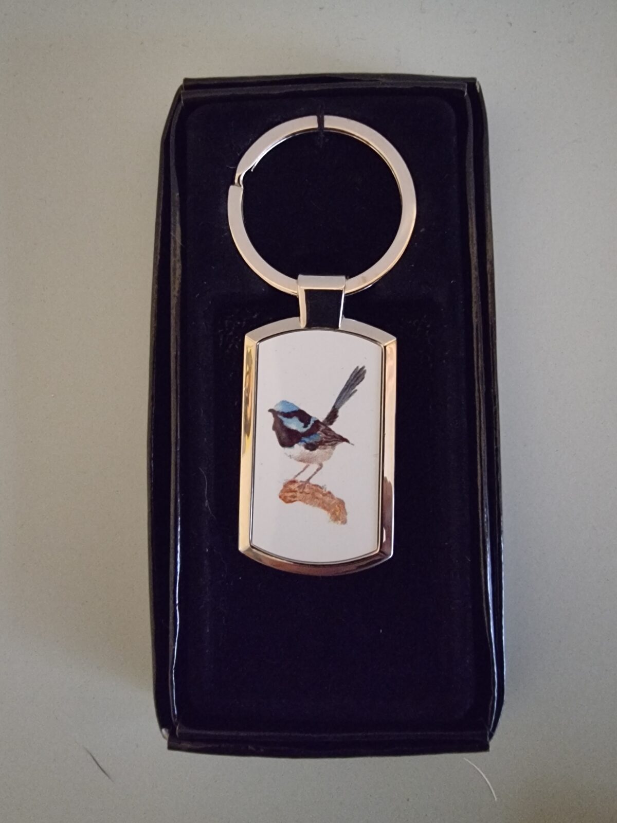 Blue Wren Keyring