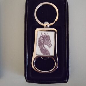 Dragon Pointillism Bottle Opener Keyring