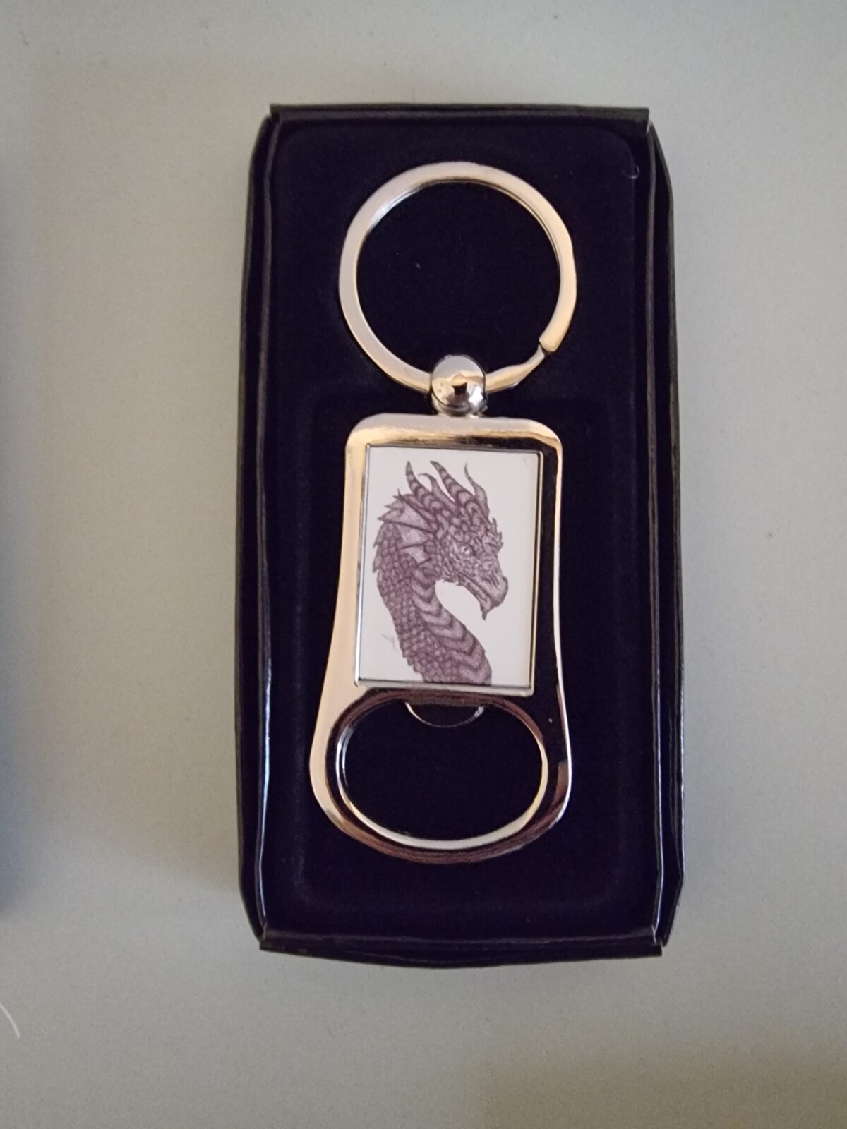 Dragon Pointillism Bottle Opener Keyring