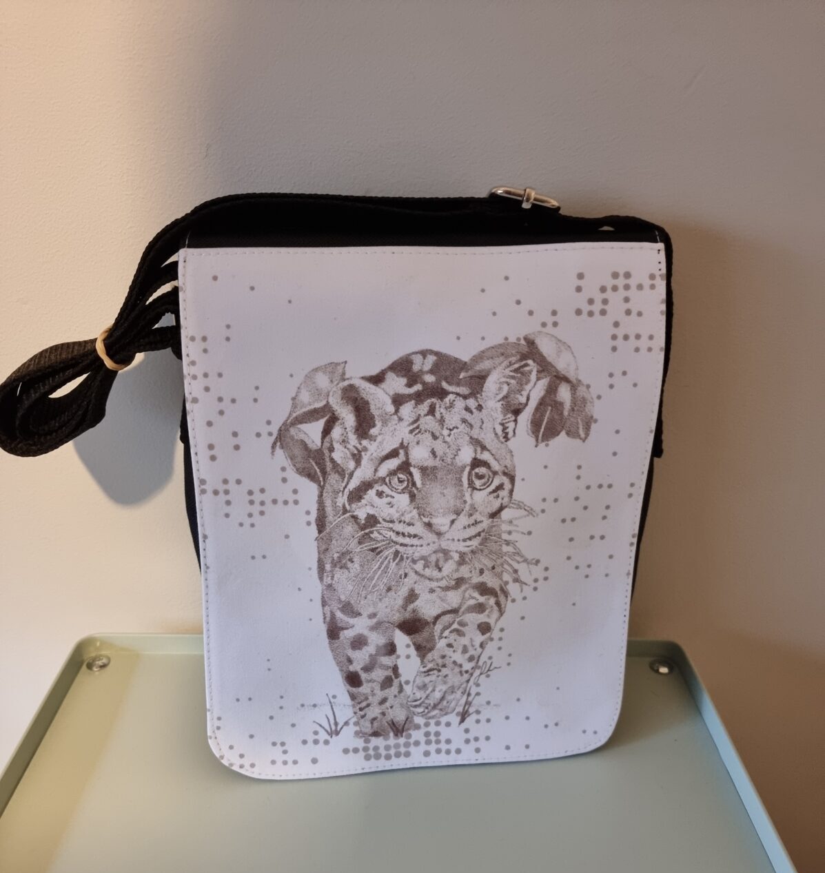 Leopard Pointillism Crossbody Bag